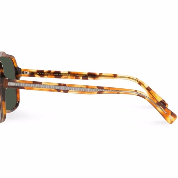 Dolce & Gabbana Polarized Pilot-Frame Sunglasses Unisex NWT - Picture 2 of 4